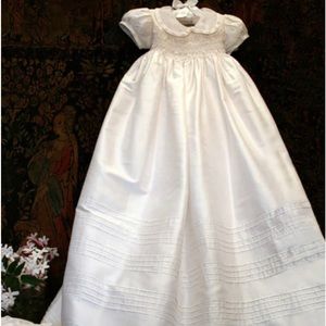 Classic christening gown — silk
